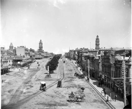 turt St Ballarat, looking west from Grenville