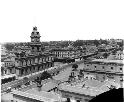 Sturt St Ballarat, looking from the Post Office tower