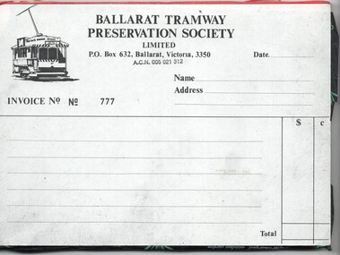 Document - Form/s, John Phillips, "Invoice No.", c1985