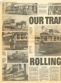 Newspaper, Herald Sun, "Our Trams Keep Rolling Along", 9/08/1991 12:00:00 AM