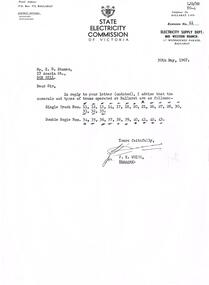 Document - Photocopy, State Electricity Commission of Victoria (SECV), tramcar fleets in Ballarat and Bendigo, 1967