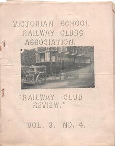 Magazine, Victorian School Railway Clubs' Association, "Railway Club Review Vol. 3, No. 4", late 1961
