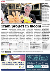 Newspaper, The Courier Ballarat, "Tram project in bloom", 14/11/2018 12:00:00 AM
