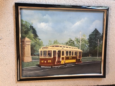Framed Painting of tram 26