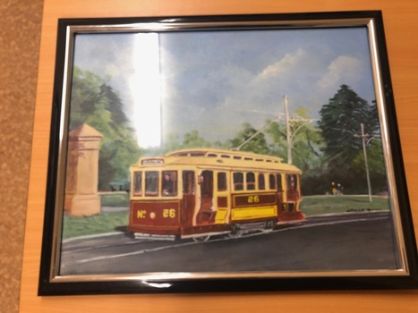 Framed Painting of tram 26