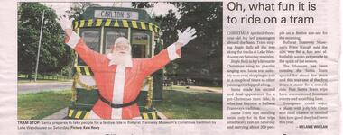 Newspaper, The Courier Ballarat, "Oh, what fun it is to ride on a tram", 17/12/2018 12:00:00 AM