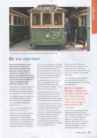 Magazine, City of Ballaarat, "On the Right Track", Dec. 2018