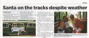 Newspaper, The Ballarat Times, "Santa on the tracks despite weather", 20/12/2018 12:00:00 AM