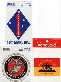Document - Adhesive label, Mitchell and  Vanguard, "United States Marine Corps"