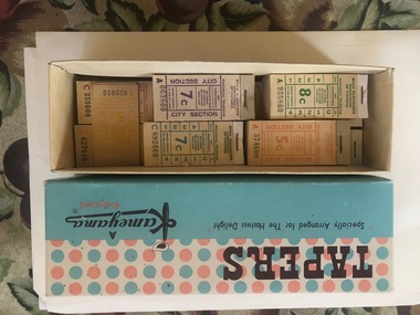 Ephemera - Ticket/s, State Electricity Commission of Victoria (SECV), Box of SEC tickets, late 1960's early 1970''s