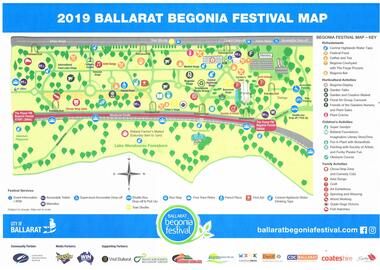 Map, City of Ballarat, "2019 Ballarat Begonia Festival Map", Mar. 2019