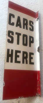 Sign - "CARS STOP HERE"