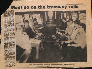 Newspaper, The Courier Ballarat, "Meeting on the tramway rails", 13/10/1984 12:00:00 AM