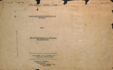 "Agreement between the SEC, City of Ballaarat and Borough of Sebastopol" re tramways