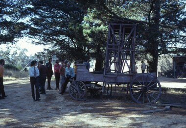 the first horse drawn tower wagon at Sovereign Hill.