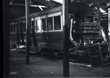 Tram 37 after accident in damage.