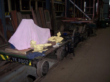 Repairs to No. 40  - trolley pole bases on trolley