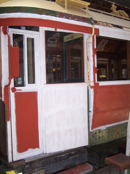 Repairs to No. 40 - finished panels pending final coats of paint.