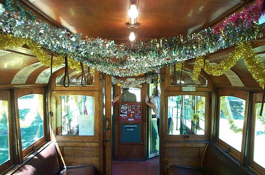  tram 27 decorated for the 2003 Christmas season
