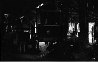 SECV Geelong 40 on jacks at Ballarat depot