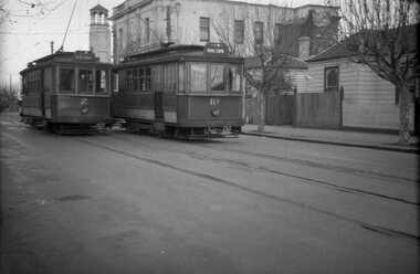 SECV Geelong trams 2 & 10 Pakington St