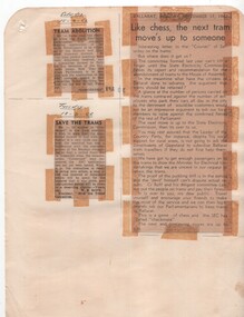 Newspaper, State Electricity Commission of Victoria (SEC) and The Courier Ballarat, Like chess, the next tram move's up to someone, Sep. 1962