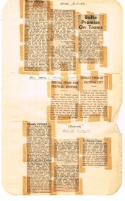 Newspaper, State Electricity Commission of Victoria (SEC) and The Courier Ballarat, Bolte promise on trams, Mar. 1962
