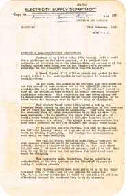 Document - Report, State Electricity Commission of Victoria (SECV), "Tramways - Ballarat / Bendigo Abandonment", 12/02/1962 12:00:00 AM