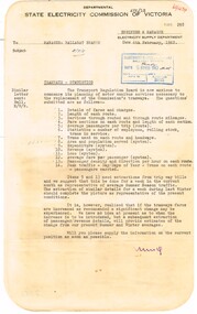 Administrative record - Memorandum, State Electricity Commission of Victoria (SEC), "Tramways Statistics", 6/02/1962 12:00:00 AM