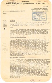Administrative record - Memorandum, State Electricity Commission of Victoria (SECV), "Tramways", 25/01/1962 12:00:00 AM