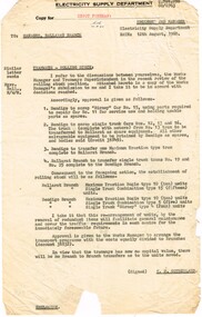 Administrative record - Memorandum, State Electricity Commission of Victoria (SEC), "Tramways - Rolling Stock", 12/08/1960 12:00:00 AM