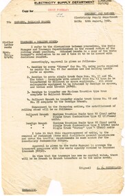 Administrative record - Memorandum, State Electricity Commission of Victoria (SECV), "Tramways - Rolling Stock", 12/08/1960 12:00:00 AM