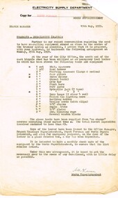 Administrative record - Memorandum, State Electricity Commission of Victoria (SECV), "Tramways  - Derailments (Major)", May. 1959