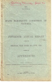 SEC "Fifteenth Annual Report" - 1934 cover