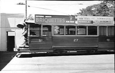 Ballarat tram No. 27 following a major accident 19/1/1963,