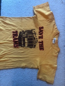 Clothing - T-shirt, Mascot Sportswear, "Save the Trams", Around July 1971
