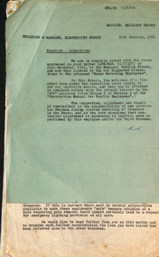 Document - Memorandum, State Electricity Commission of Victoria (SECV), "Tramways Operations, "Rules Governing Employees", 1953-1954