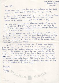 Document - Letter/s, Dave Macartney, 1990 - 1993