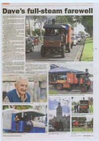 Newspaper, Dandenong  Community news - Star Journal, "Dave's full-steam farewell", 26/05/2021 12:00:00 AM