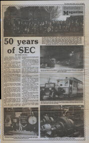 Newspaper, The Courier Ballarat, "50 years of the SEC", 30/06/1984 12:00:00 AM