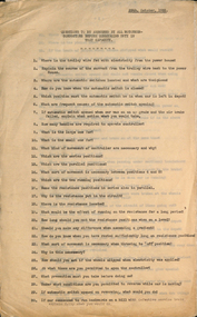 Document - Instruction, State Electricity Commission of Victoria (SEC), "Questions to be answered by all trainee motormen - conductors before commencing duty in that capacity.", mid 1930's