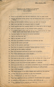 Document - Instruction, State Electricity Commission of Victoria (SECV), "Questions to be answered by all trainee motormen - conductors before commencing duty in that capacity.", mid 1930's