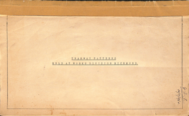 Document - List, State Electricity Commission of Victoria (SECV), " Tramway patterns held at Works Division Richmond", 1952