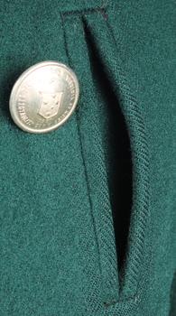SECV Great Coat showing detail of upper breast pocket.