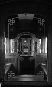 HTT logo on saloon door - Ballarat 