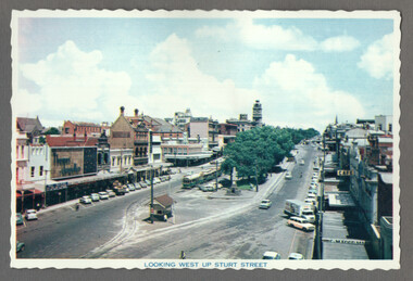 Postcard - Nu-color-vue - "Looking west up Sturt Street"