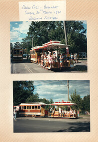 Set of four photographs of the motorised cable tram set - Wendouree Parade - page 1 of 2