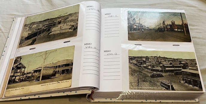Album of postcards and photographs - sample page