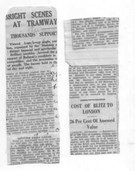 "To-day's Gala and Procession - Tramway Patriotic Effort" - rear
