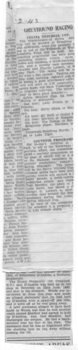 Newpaper cutting - Greyhound racing